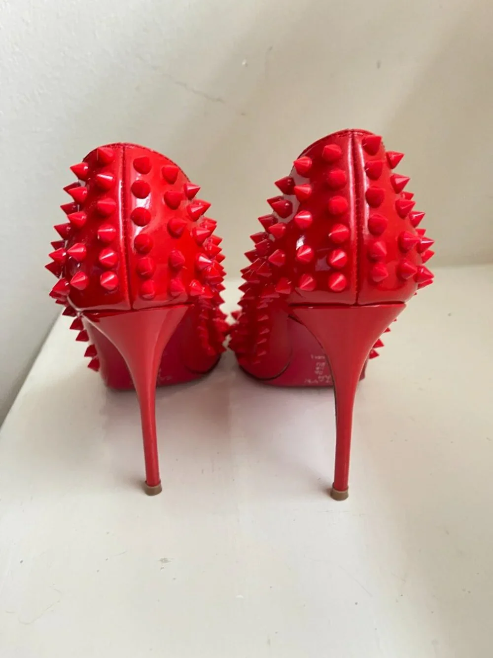 Spike Heels Red sole bottom Spike Red Pattend Heels - Picture 5 of 7